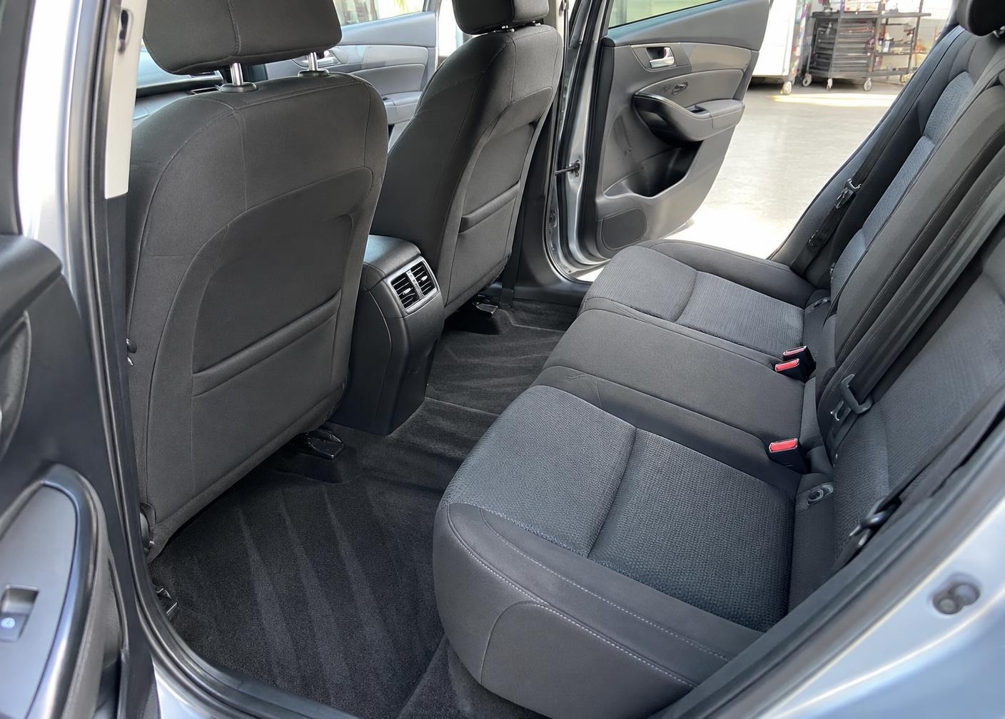 Clean rear seats and carpet after an interior detail
