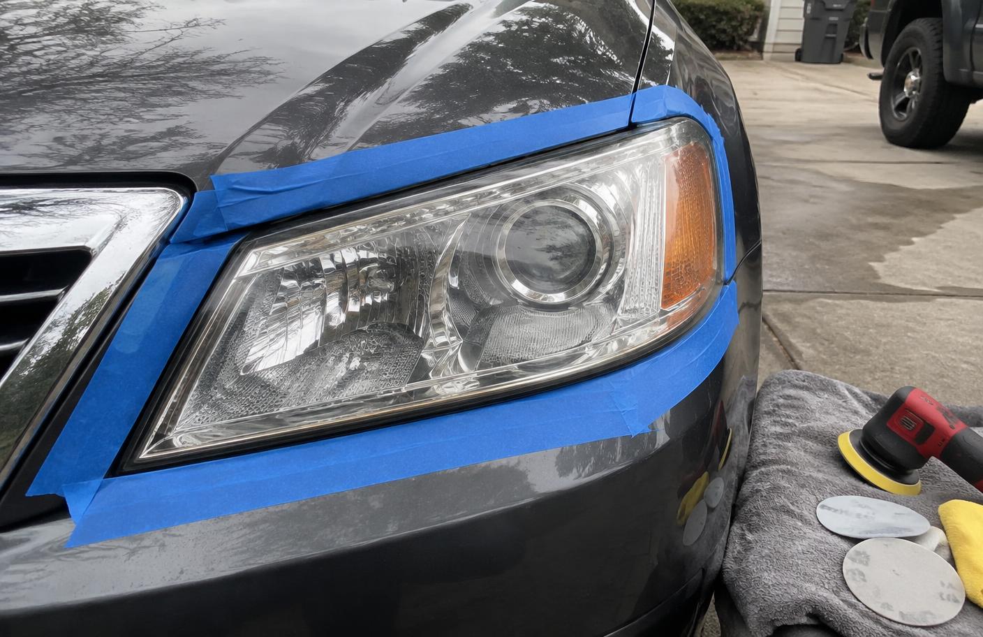 Headlight Restoration detailing work by Dynamic Auto Detailing in Salmon Arm